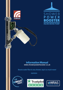 FlowflexShowerPower Booster Manual