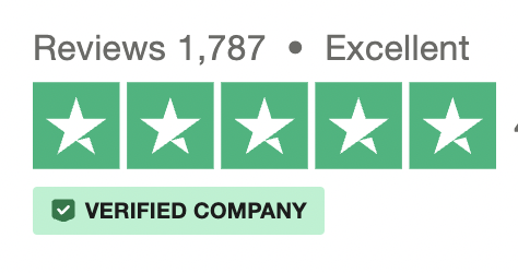 Trust Pilot: Excellent with 1,787 reviews